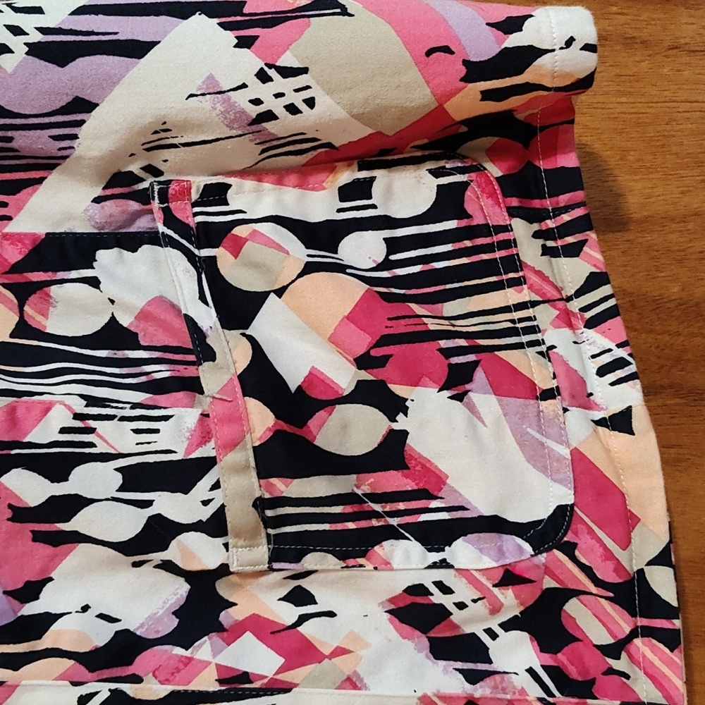 CJ Banks Colorful Safari-Style Vest Pink Purple Khaki Cotton Stretch Zip-Up 1X - Picture 5 of 9